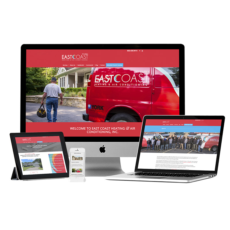 East Coast HVAC Website Mockup