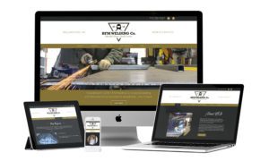 HFM's website design on 4 devices: Desktop, laptop, tablet, and phone